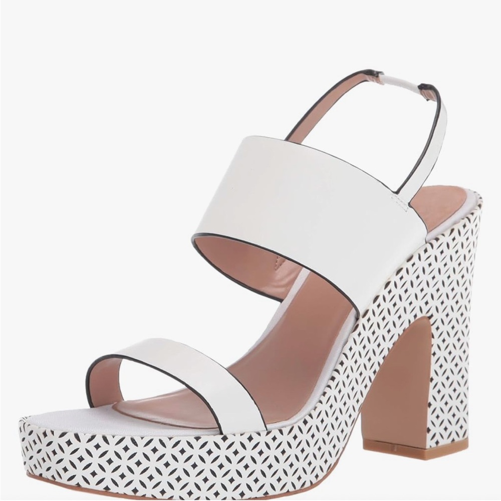 Zac Posen White Platform Heels